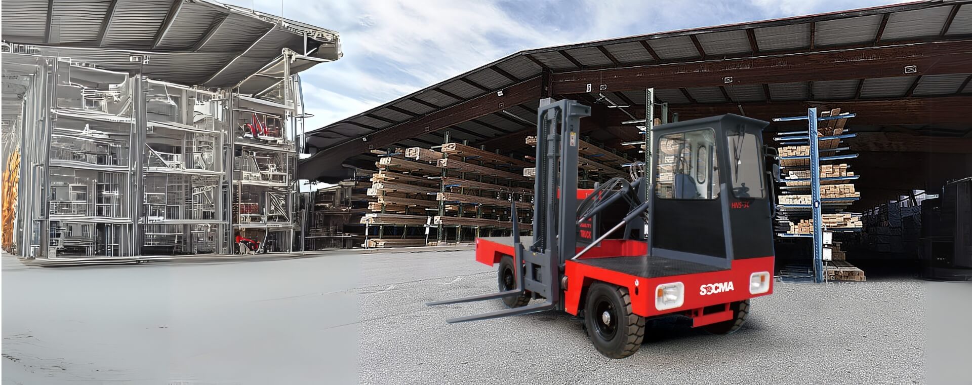 SOCMA Side Loader Forklifts - Engineered for Precision Material Handling